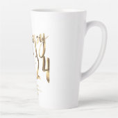 Faux Gold Script Happy 2024 New Year's Milchtasse (Rechts)