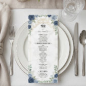 Faux Gold Scrollwork Printed Marble Menükarte