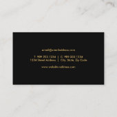 Faux Gold Scuba Diver Business Card Visitenkarte (Rückseite)