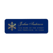 Faux Gold Snowflake Winter Holidays Royal Blue (Vorne)