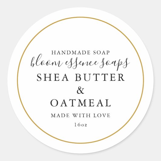 Faux Gold Soap Sticker (Vorderseite)