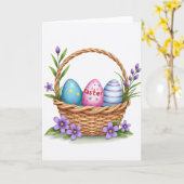 Faux Gold Spring Ovoids Card Karte (Gelbe Blume)