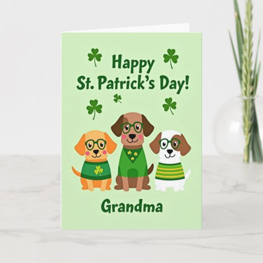 Faux Gold St Patricks Day Grandma Card Karte (Vorderseite)
