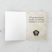 Faux gold universal employee anniversary karte (Innenseite)