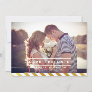 FAUX-GOLDFOLIE-FOTO SAVE-THE-DATE-ANKÜNDIGUNG SAVE THE DATE
