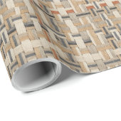 Faux Grasscloth Geometric Weave Pat#3 ID1271 Geschenkpapier (Rolleneckpunkt)