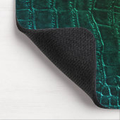 Faux Green Alligator Crocodile Leather Print Mousepad (Ecke)