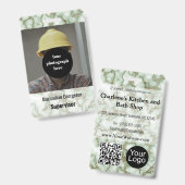 Faux Green Gold Marble ID Ausweis (Front & Back)