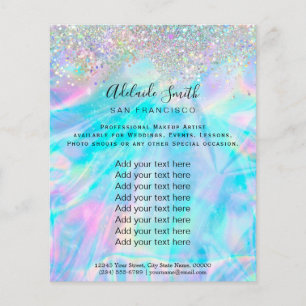 FAUX holografisch irisierend und falscher Glitter Flyer
