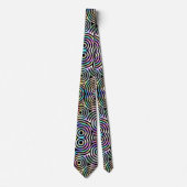 faux holographic circles neck tie krawatte (Vorderseite)