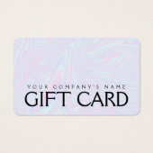 Faux holographic effect texture blue Gift Card (Vorderseite)