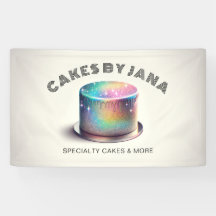 Faux Holographic Rainbow Glitter Cake Bakery