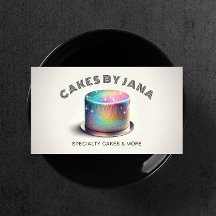 Faux Holographic Rainbow Glitter Cake Bakery