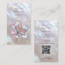   FAUX Irideszente Holografische Lilie Qr Code