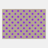 Faux Kraft Paper w/ Purple Multi-Patterns Geschenkpapier Set (Vorderseite)