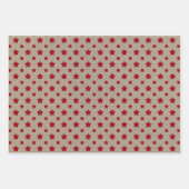 Faux Kraft Paper With Stars, Stripes & Polka Dots Geschenkpapier Set (Vorderseite)