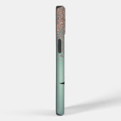 Faux Lashes Black Glitter Diamonds Green Case-Mate iPhone Hülle (Rückseite / Rechts)