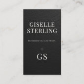 Faux Leather Modern Accountant Tax Preparer CPA Visitenkarte (Vorderseite)