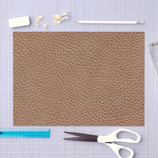Faux Leather Natural Brown Seidenpapier (Handwerk)