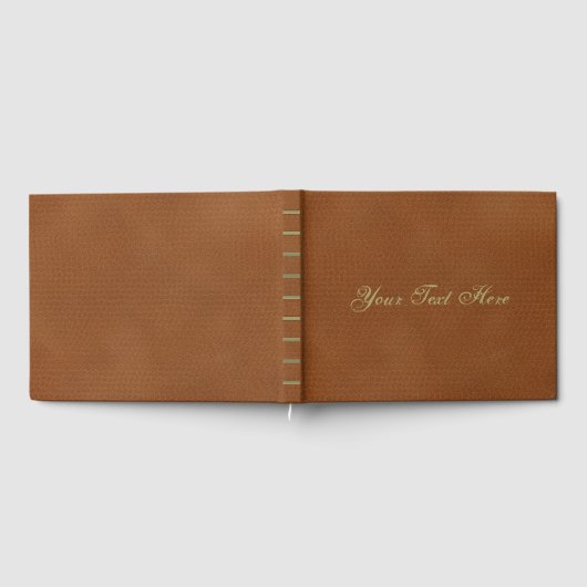 Faux Leather Pattern Gästebuch (Voll)