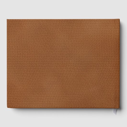 Faux Leather Pattern Gästebuch (Rückseite)