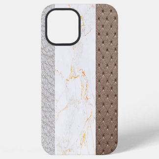 Faux-Leder-Marmor-Herren-Blush-Leder iPhone 12 Pro Max Hülle