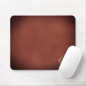Faux-Leder-Optik Elegant Monogrammiert Mousepad (Mit Mouse)