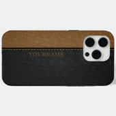 Faux-Leder-Stiche Case-Mate iPhone Hülle (Rückseite (Horizontal))