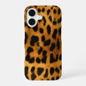 Faux Leopard Skin iPhone 16 Hülle (Rückseite)