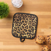 Faux Leopard Skin Pot Holder Topflappen (Oben Unten)