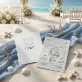 Faux Letterpress Swans Formal Black Tie Wedding Einladung