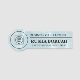 Faux Marble Logo Employee Badge nametags Namensschild