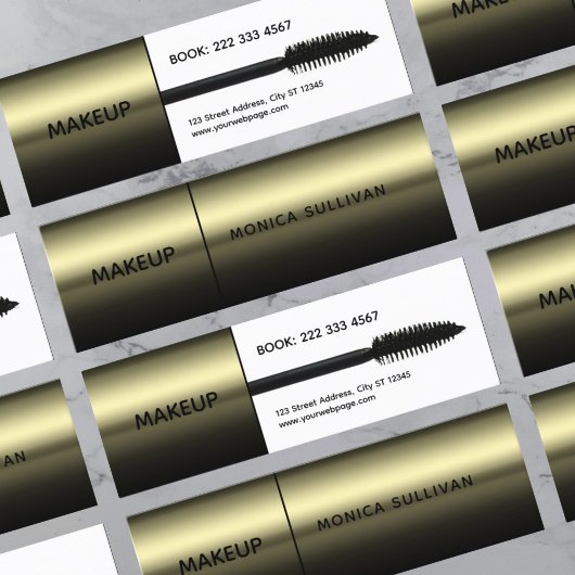 Faux mascara brush makeup artist mini visitenkarte