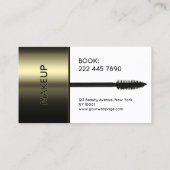Faux mascara brush makeup Business Card Visitenkarte (Rückseite)