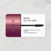 Faux mascara brush makeup Business Card Visitenkarte (Rückseite)