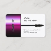 Faux mascara brush makeup Business Card Visitenkarte (Rückseite)