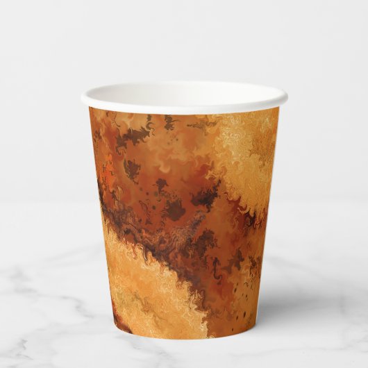 Faux Maserwurzelholz Pappbecher (Rückseite)