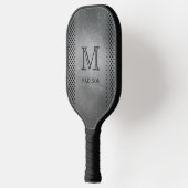 Faux Metal custom monogram & name Pickleball Schläger (Links)