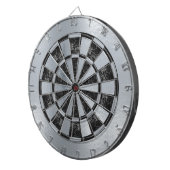 Faux Metallic Black Marble Elegant Classic Dartscheibe (Vorderseite rechts)