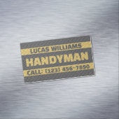 Faux metallic texture surface handyman magnetische visitenkarte (Beispiel)