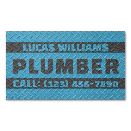 Faux metallic texture surface handyman  magnetische visitenkarte (Vorderseite)