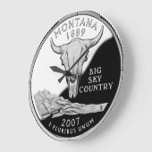 Faux Montana State Quarter Clock Große Wanduhr (Winkel)