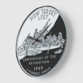 Faux New Jersey State Quarter Clock Große Wanduhr (Winkel)