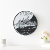 Faux New Jersey State Quarter Clock Große Wanduhr (Zuhause)
