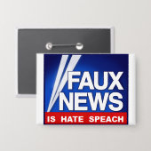 Faux News Button (Vorderseite/Rückseite)