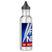 Faux News Edelstahlflasche (Links)