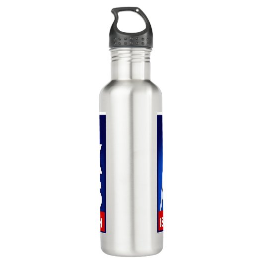 Faux News Edelstahlflasche (Rückseite)