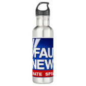 Faux News Edelstahlflasche (Vorderseite)
