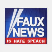 Faux News Fleecedecke (Vorderseite (Horizontal))