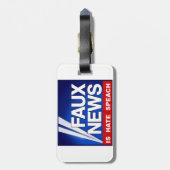 Faux News Gepäckanhänger (Rückseite vertikal)